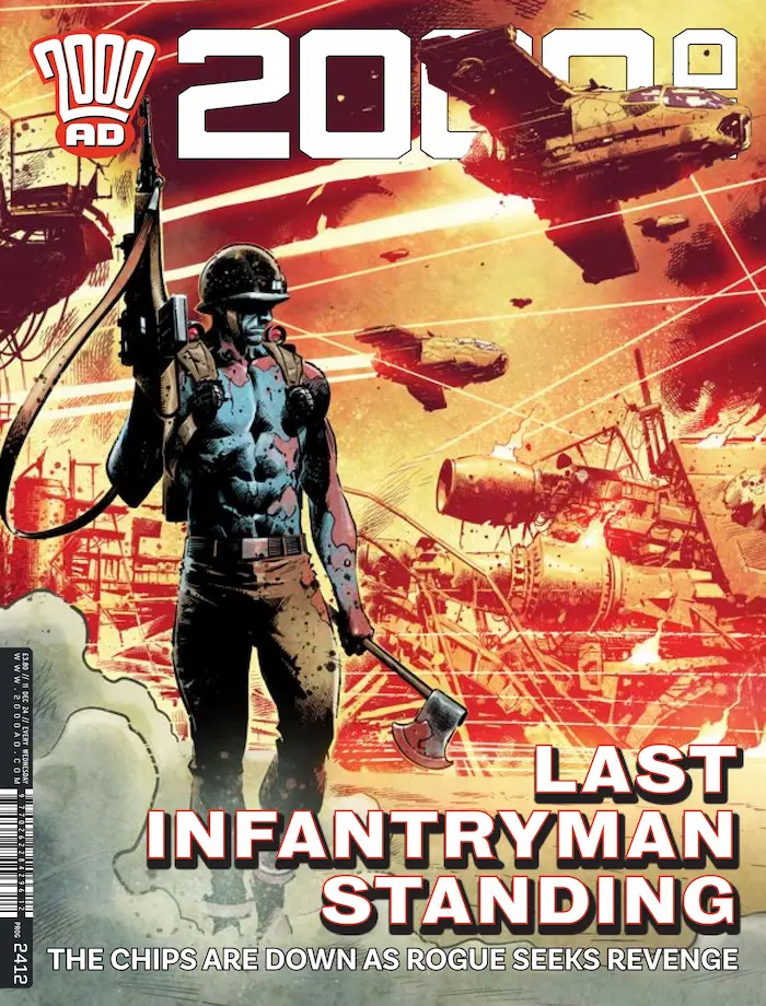 2000 AD Prog 2412 cover by Trevor Hairsine