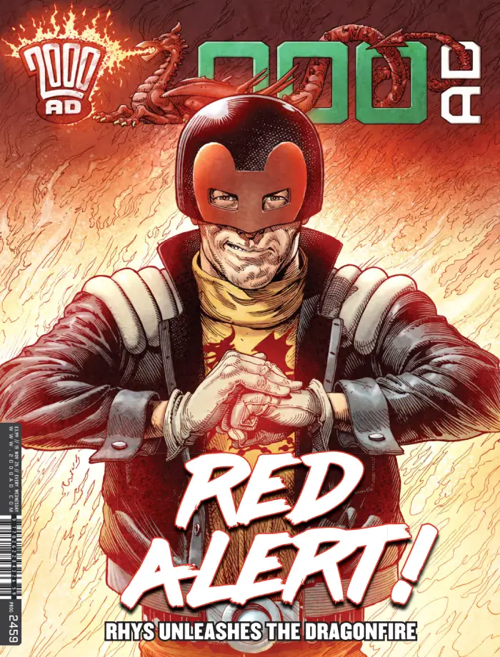 2000 AD Prog 2459 cover by CLIFF ROBINSON WITH DYLAN TEAGUE