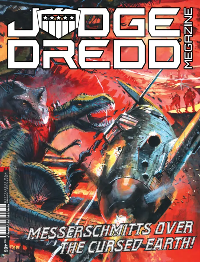 Judge Dredd Megazine 486 cover by Keith Burns