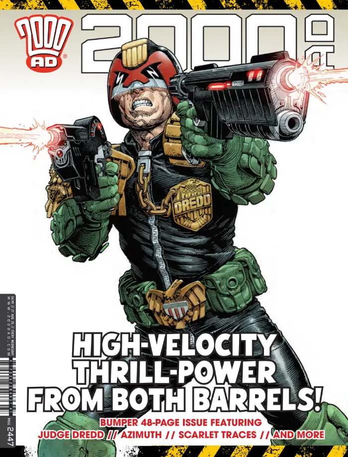 2000 AD Prog 2447 cover by CLIFF ROBINSON WITH DYLAN TEAGUE