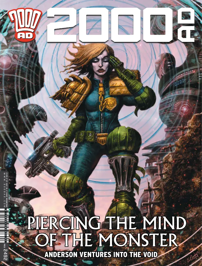 2000 AD Prog 2492 cover by Clint Langley