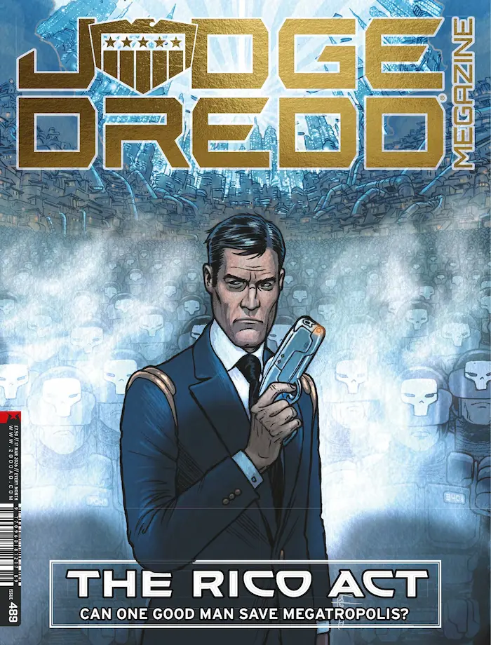 Judge Dredd Megazine 489 cover by Dave Taylor