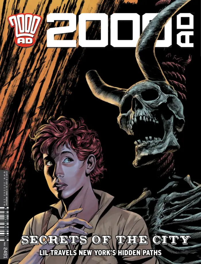 2000 AD Prog 2491 cover by David Roach and Emily Roach