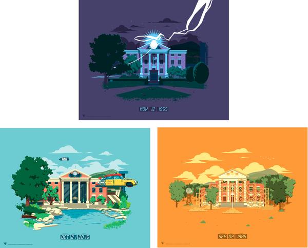 Back to the Future Clocktower Trilogy by Florey