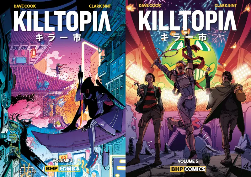 Killtopa volumes 4 + 5 covers