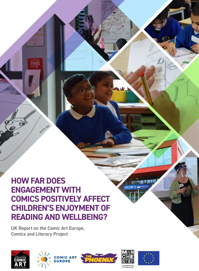 How far does engagement with comics positively affect children's enjoyment of reading and wellbeing poster