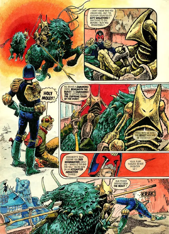 Carlos Ezquerra's Judge Dredd Apex Edition preview three