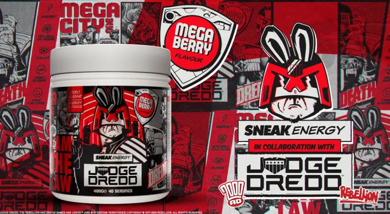 Judge Dredd energy drink from Sneak Energy
