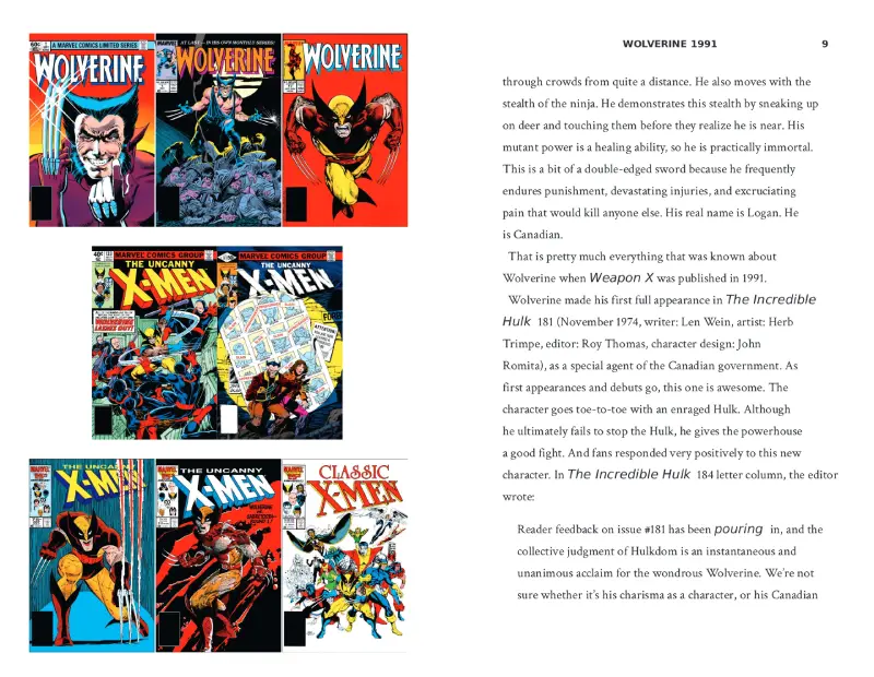 Wolverine: Weapon X spreads page 9
